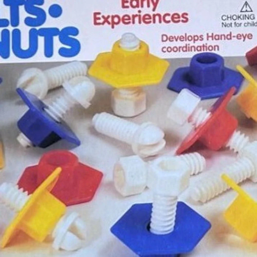 Fun Time Early Experiences Bolts N‎ Nuts Building Toy Set Ages 3+ Hand-Eye Coord